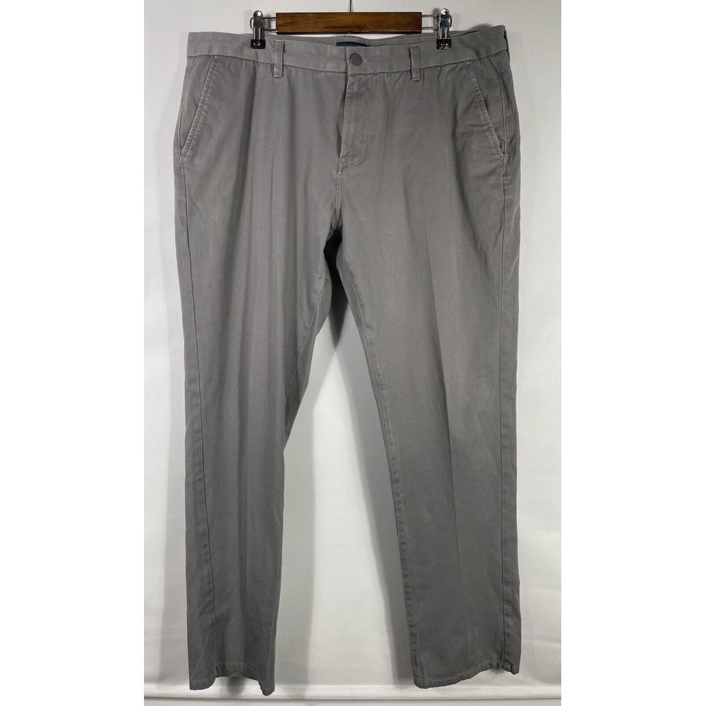 (3/$25) Taylrd Men's 38x34 Gray‎ Flat Front Twill Chino Pants